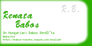 renata babos business card